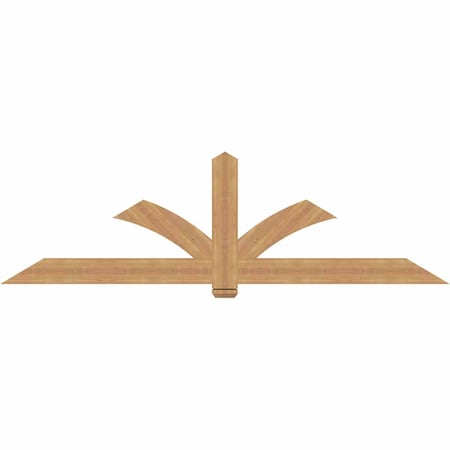 Ekena Millwork Redmond Smooth Timber Gable Bracket, Western Red Cedar, 96"W x 28"H x 1 1/2"D x 5 1/2"F, 7/12 Pitch GBW096X28X0206RED00SWR